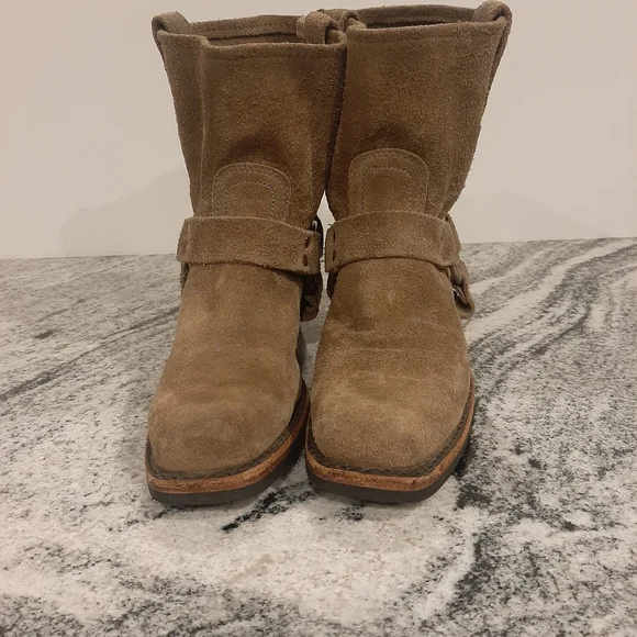 Frye Tan Suede Ankle Boots - Picture 8 of 16